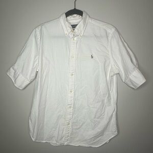 Ralph Lauren White Casual Button Down Shirt